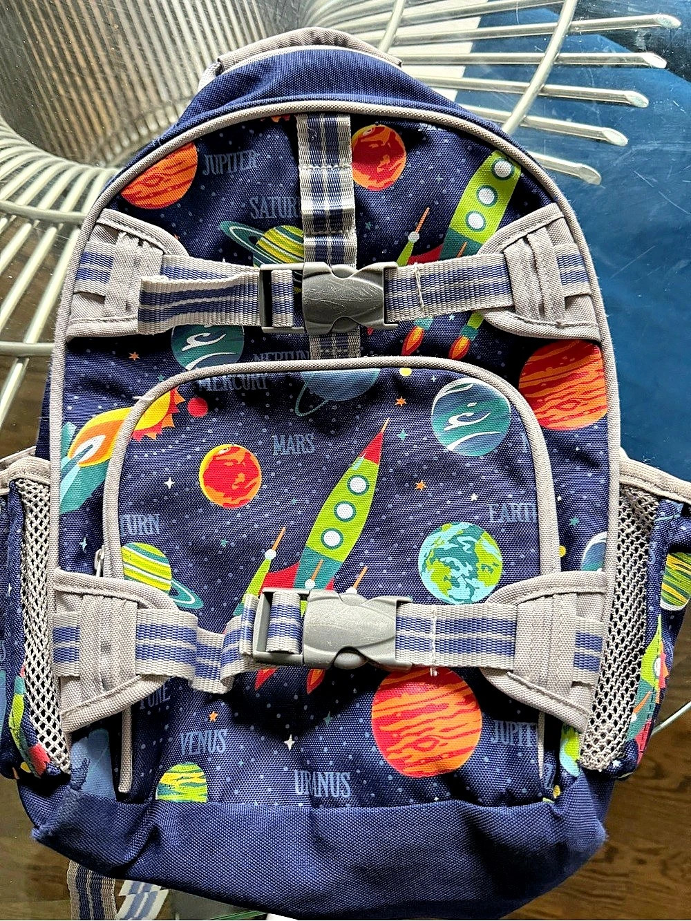 Pottery Barn Kids Space Launch Mackenzie Navy solar system glow-in-the-dark smal